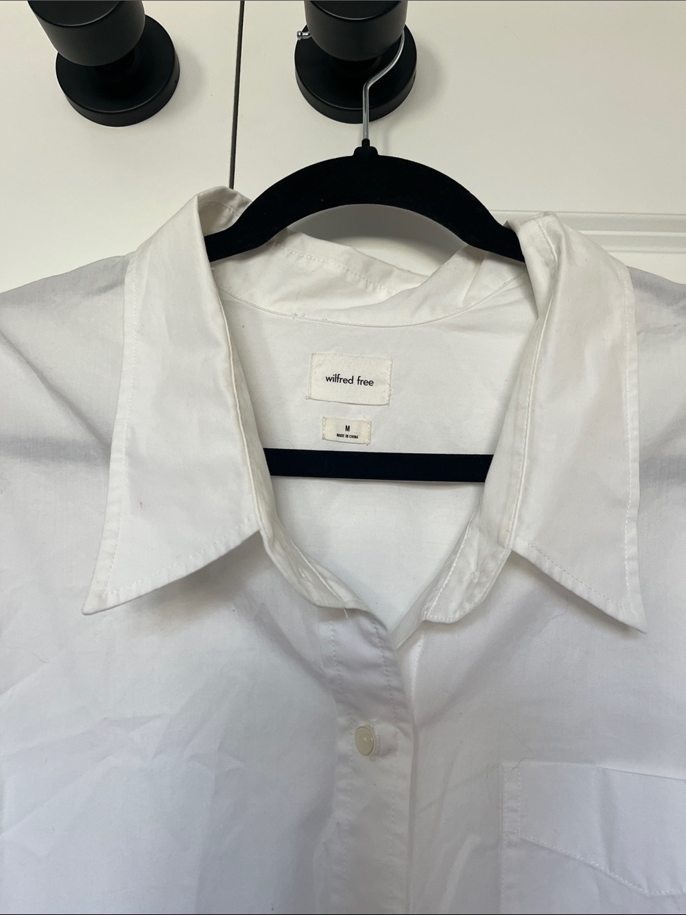 Aritzia White Button-Down Cotton Shirt - Picture 4 of 8